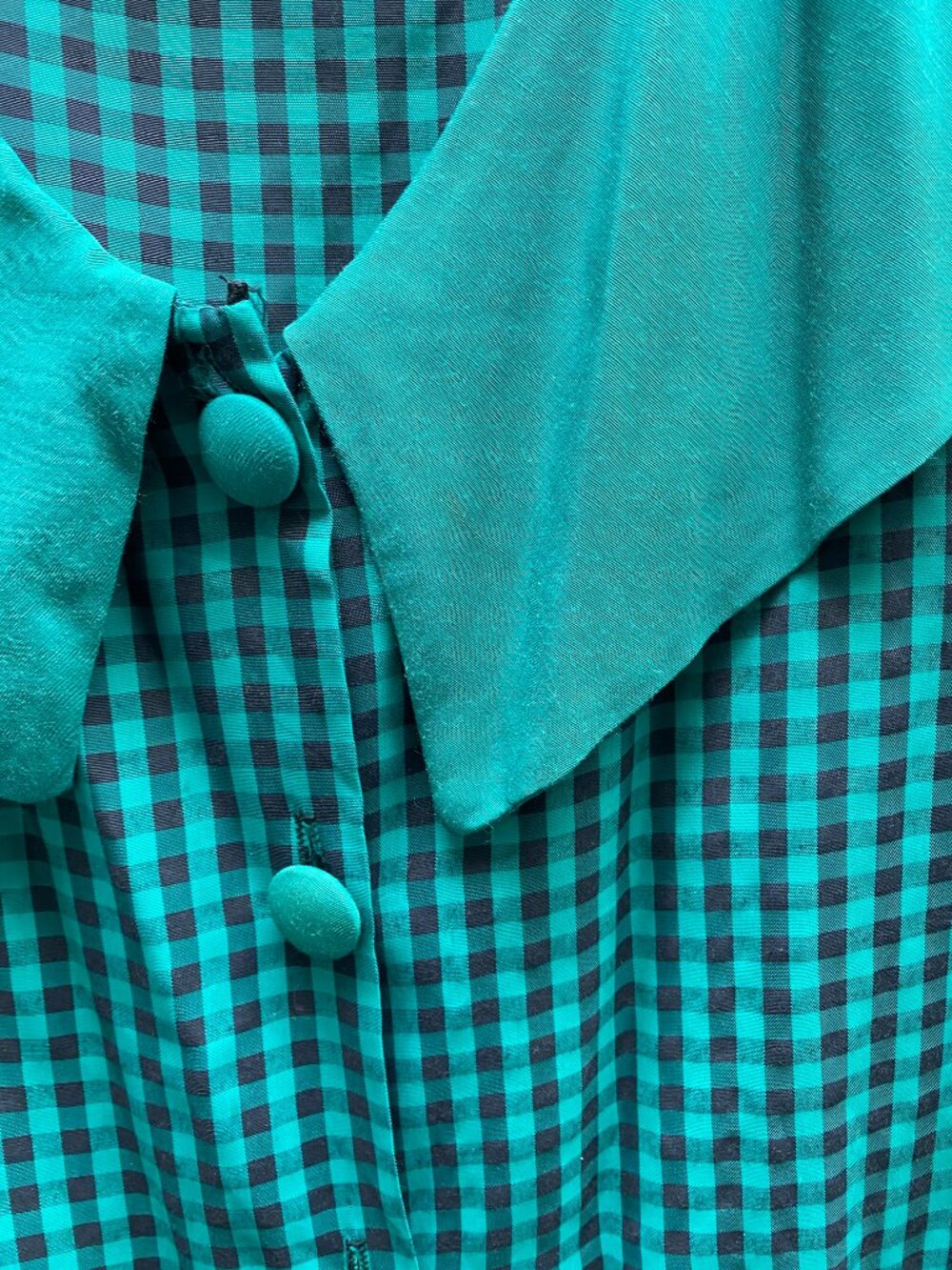 Vintage 80s Maggie Lawrence Gingham Blouse